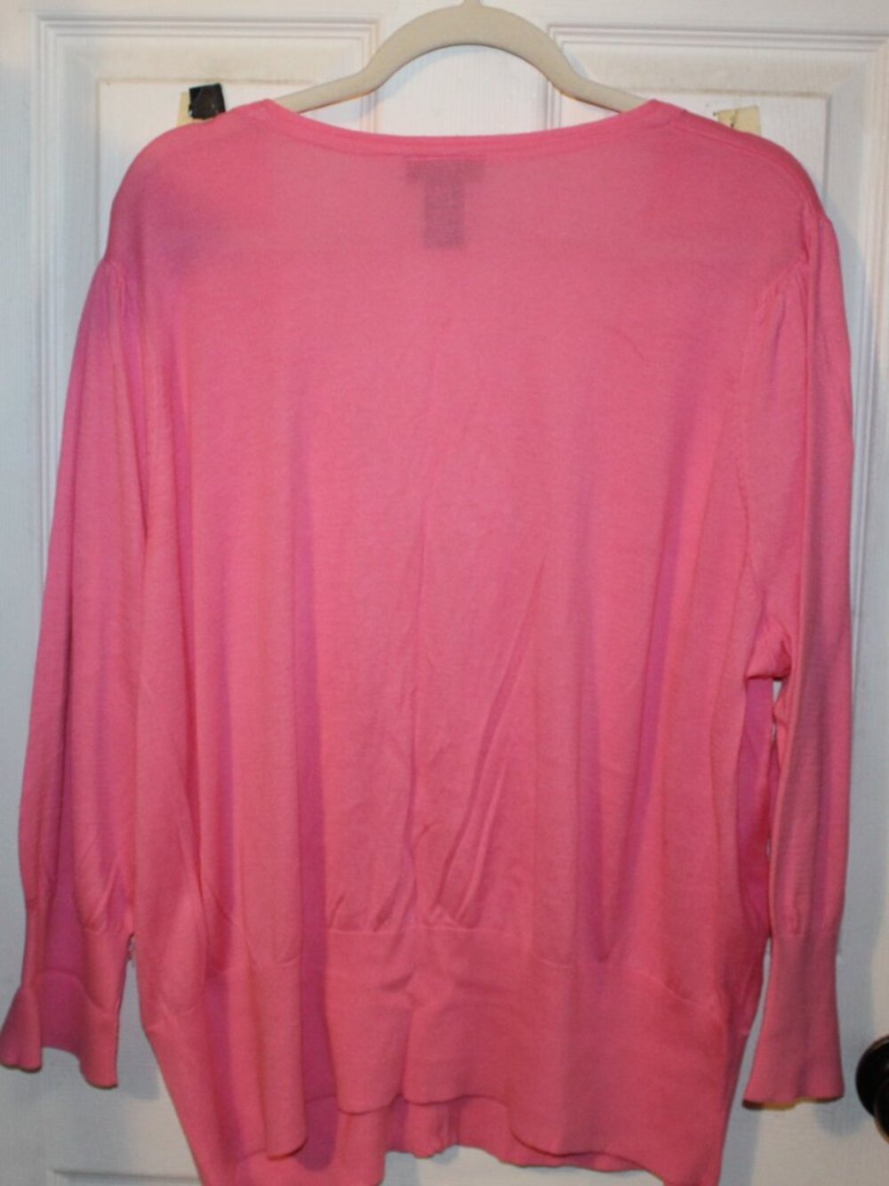 NWT Lane Bryant pink, slight puff sleeve, cardigan, 26/28 - Picture 6 of 6